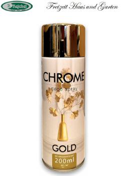 200 ml Hochwertiger Goldspray mit chromgold Effekt. Decospray Aryllack Sprühlack